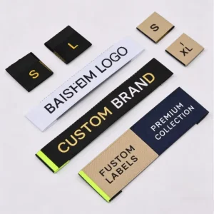 Manufacturer Woven Private Garment Textile Clothing Fabric Tags Iron on Neck Custom Printed Washing Care Labels for Clothes