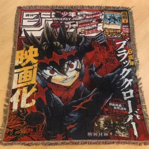 Manufacturers Custom Tapestry Woven Blanket Anime Cotton Jacquard Picnic Woven Throw Image Tassel Blanket