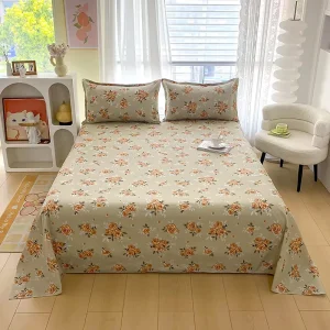 Manufacturers Summer Skin friendly Chemical Fiber Geometric Pattern Customizable Home Use Three piece Flat Sheet Set