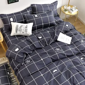 Manufacturer’s Three Piece Brushed Washed Cotton Bedding Set Single Dormitory Flat Bed Sheet with Pillowcase and Bed Cover