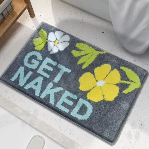Manufactures Bathroom Rug Custom Microfiber Washable Absorbent Funny Shower Bath Mat Tufted Rug