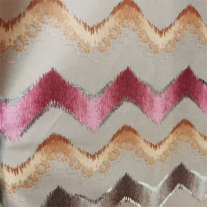 Market Decorative Home Textile Floral Fabric Printed Polyester Embroidered Fabric Curtain