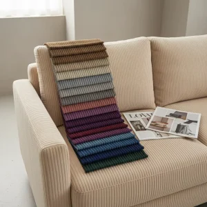 Maroon 100% Polyester Corduroy Velvet Upholstery Knitted Fabric for Home Textile Sofa Chair Toy Accessories