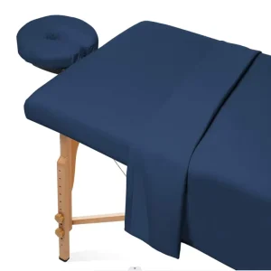 Massage Table Cover Includes Flat Sheet Fitted Sheets Face Rest Cover 3 Piece 100% Polyester Massage Sheet Set