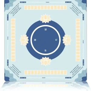 Mat for American Mahjong Poker Waterproof Easy-Wipe Non-Slip Soundproof Multi-Functional Natural Rubber Pad