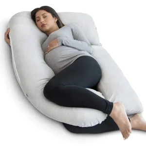 Maternal Side Sleeper U Shaped Pregnancy Body Pillow With Zipper Removable Cover U Shaped Pillow for Pregnant Women