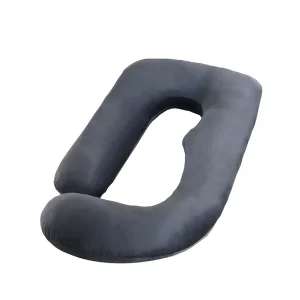 Maternity Body Pillow Crystal Velvet U Shaped Washable Polyester Fiber Waist Pillow for Cross Border