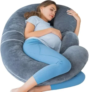 Maternity Pillow for Sleeping with Extra Wedge Pillow Belly Support Detachable Body Pillow Breathable Cover