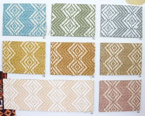 Matte Woven Fabric for Carpets & Gym Mats Anti Slip & Anti Static PP Woven Fabric with Diamond Weave Texture Double Faced