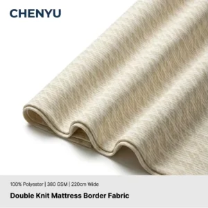 Mattress Knit Border Jacquard Fabric 100% Polyester Yarn Dyed Heavyweight 380gsm 220CM Width