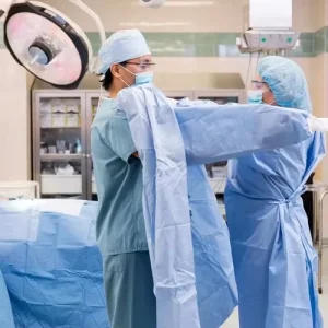 Medical Use 18gsm 60gsm Technical Spunbond 3 Layer SMS Nonwoven Fabric Lightweight Breathable Waterproof Cross Style