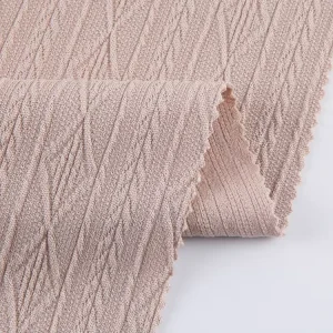 Medium Weight 270gsm Diamond-shaped V-shaped Wavy Lines Design Stretch 5Spandex 95Polyester Knitted Poly Jacquard Fabric