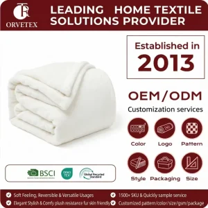 Medium Weight Comfortable Essential Item Fluffy Solid Flannel Fleece Blanket