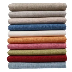 Medium Weight Linen Cotton Fabric Eco Friendly Organic Sofa Fabric for Pillows & Cushions Customized Color 230g/m