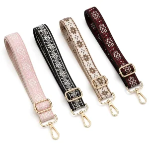 Meetee B J2183 3.8cm Diverse Jacquard Weave Polyester Webbing 12 Patterns Creative DIY Strap For Travel Bag