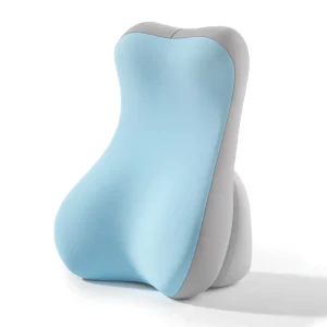 Memory Foam Backrest Reading Pillow Bed Rest Neck Lumbar Support Cushion Sit or Recline Sofa Blue