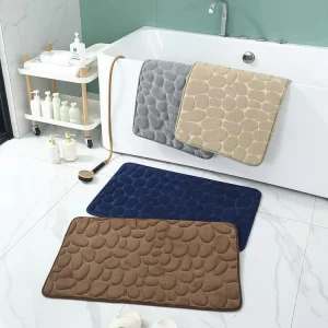 Memory Foam Bath Mat Factory Direct Ultra Soft Quilted Design Fast Water Absorption Non Slip Floor Mat