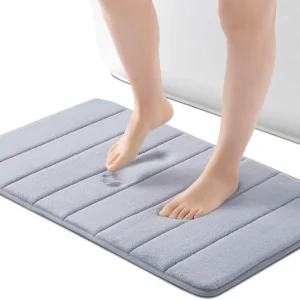 Memory Foam Bath Mat Quick Dry Super Absorbent Non Slip Microfiber Bathroom Rug Machine Washable