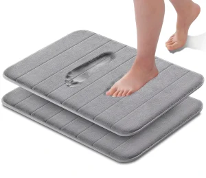 Memory Foam Bath Mat Water Absorbent Shower Mat Thick Bath Rugs for Bathroom Non Slip with PVC Backing Ultra Soft Bathroom Rugs