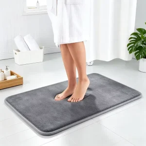 Memory Foam Bath Mat for Dorm Affordable Soft Absorbent Rug