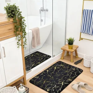 Memory Foam Bath Mat with Absorbent and Non Slip Base for Bathroom