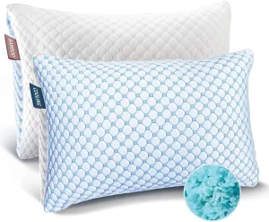 Memory Foam Bed Pillow for Sleeping Adjustable Height Cooling Bed Pillows for Sleeping
