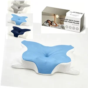 Memory Foam Contour Cervical Pillow Ergonomic Side Sleeping Dirt Resistant and Skin Friendly Fabric Sleeping Bed Pillow