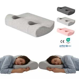 Memory Foam Ear Pillow Slow Rebound Pain Relief Ear Hole Pillow Piercing Ear Pillow for Side Sleepers with Removable Cover