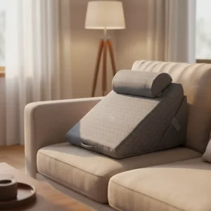 Memory Foam Ergonomic Bed Wedge Pillow with Removable Cover for Acid Reflux Back and Legs Support