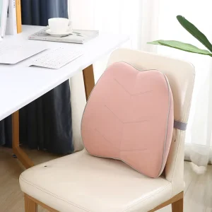 Memory Foam Knitted Office Chair Cushion with Lumbar Pillow Lower Back Pain Relief Reading Bed Rest Pillow