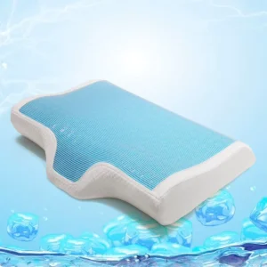 Memory Foam Neck Pillow with Breathable Washable Mesh Pillowcase for Gel Beds and Sleep