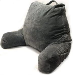 Memory Foam Reading Pillow for Bed Back Rest with Pockets Wedge Shape Non Toxic