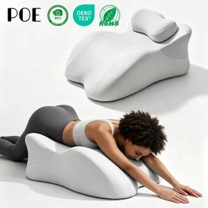 Memory Foam Reading Pillow with Chest Support Bed Sex Aid Pillow with Knitted Neck Design for Prone Sleeping
