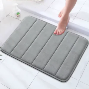 Memory Foam Soft Fast Bathroom Mat Rug Carpet Water Drying Super Shower Mat Absorbent Non Slip Bath Mat With Memory Effect