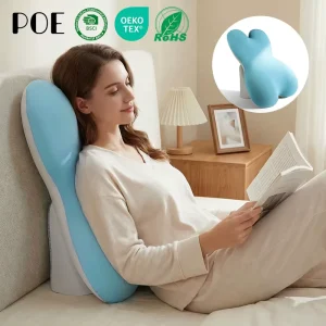 Memory Foam Soft Pillow for Bedroom Airplane Use Stress Relief & Anti Snoring Design Removable Cover Anti Dust Mite Washable