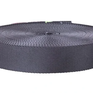 Men Bag Use 1.5 Inch Wide Black 2mm Thick 100% Nylon Twill Webbing
