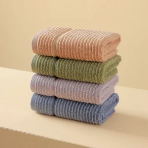 Men’s Antibacterial Pure Cotton Home Face Towel Full Cotton Combed Cotton Stripe