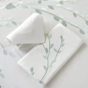 Merlot Fitted Bed Set 100% Cotton With Embroidery Pillowcase 3 Piece Fitted Sheet King Size Extra Depth Fitted Bed Set