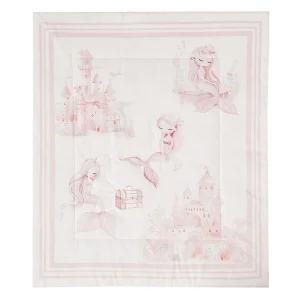 Mermaid Castle Theme Nursing Comforter Cot Set Crib Bedding Organic Cotton Baby Crib Bedding Set for Girl