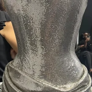 Metal Cloth For Creative Interior Curtain Design Upholstery Fashion Skirt Fabric Material And Artistic Decorative Applications