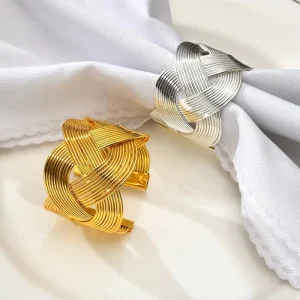 Metal Napkin Holders Cloth Napkin Bands Multipurpose Serviette Buckles for Daily Gathering Everyday Use Anniversary