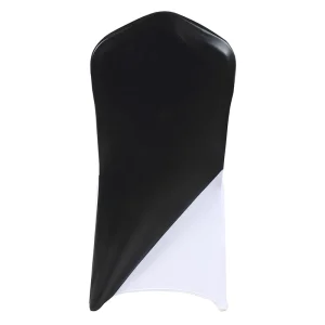 Metallic Black Wedding Chair Sash Chair Band Half Chair Cap Cover for Events Exhibition Trade Show