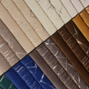 Metallic Print Upholstery Fabric Elegant Breathable Bronzed Fabric for Sofa Curtain and Cushion
