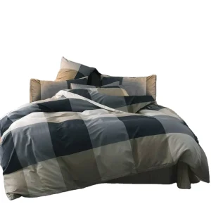 MiLe Feather Duvet Cover Set Twin Size Woven 100% Polyester Geometric Pattern 2 Piece Bedding Set New