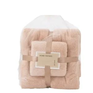 Microfiber Bath Towel Set 35*75cm 70*140cm Coral Fleece Square Pattern Knitted Techniques for Home Hotel Use