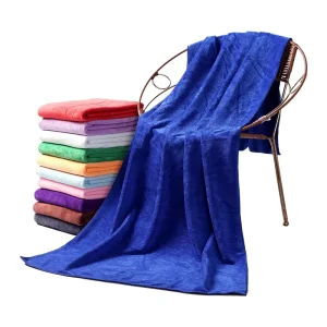 Microfiber Bath Towels 70*140cm Beauty Salon Drying Towels Custom Logo Printed Woven Technique 35*75cm Spa Hair Towel