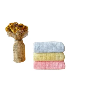 Microfiber Bath Washcloth Plaid Pattern Quick Drying 35*75cm Coral Fleece Super Discounted
