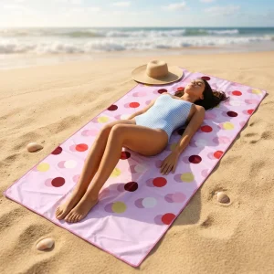 Microfiber Beach Towel Custom Logo Super Absorbent Quick Dry for Holiday Travel