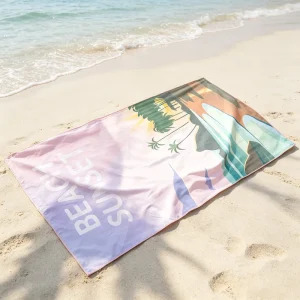 Microfiber Beach Towel Portable Sweat Absorbing Swimming Camping Summer Abstract Print Quick Dry Soft Beach Towel