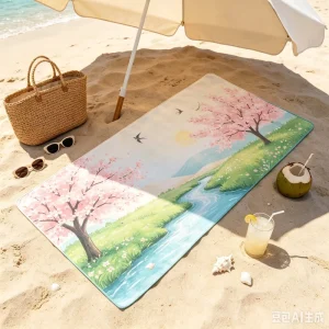 Microfiber Beach Towel with Logo Water Absorption Sand Free Custom Beach Towel Bath Towel Print Customised Polyester Customized